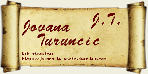 Jovana Turunčić vizit kartica